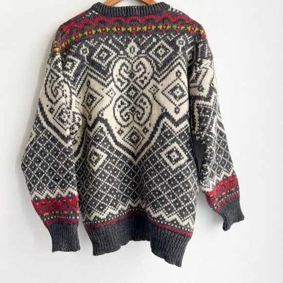 Vintage Boston Traders Nordic Style Wool Pullover Sweater M - Picture 5 of 9